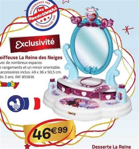 Promo Coiffeuse la reine des neiges smoby chez La Grande Récré