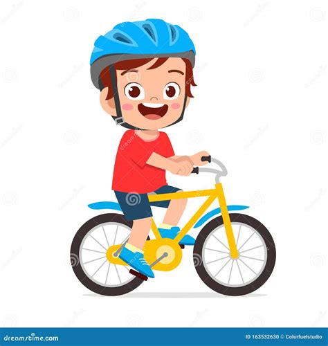 Boy Riding A Bike Vector Illustration Coloring And Dot To Dot