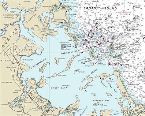 Massachusetts Bay 2013 Nautical Map Boston Cohasset | Etsy