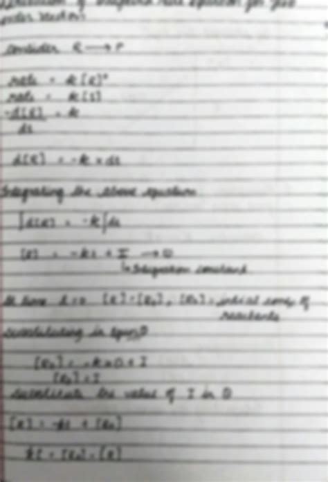 Solution Integrated Rate Law Equation Derivation For Zero And First Order Reaction Chemistry