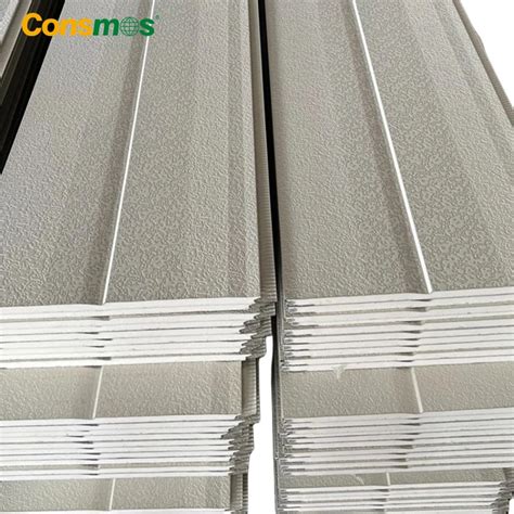 Consmos Light Weight Insulated Polyurethane Pu Sandwich Panels Metal Carved Wall Panel China