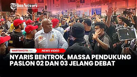 PANAS Massa Pendukung Prabowo Gibran Ganjar Mahfud Nyaris Bentrok