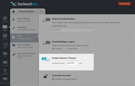 How To Customize Session Timeouts Backendless