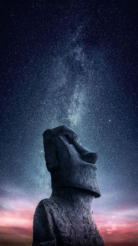 Moai Statue X R Iwallpaper