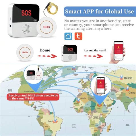 Allarme Personale WiFi Senza Fili Intelligente Tuya Per Anziani