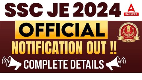 SSC JE NOTIFICATION 2024 Out SSC JE 2024 Complete Details YouTube