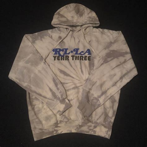 Streetwear Rolling Loud La19 Year Three Silver Tie Dye Hoodie Limited