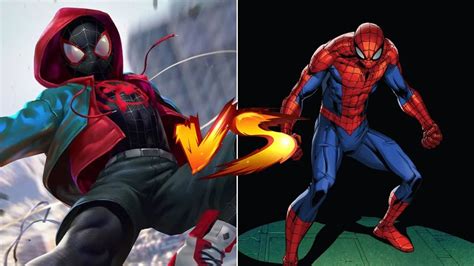 Miles Morales Peter Parker Which Spider Man Would Win In A Off