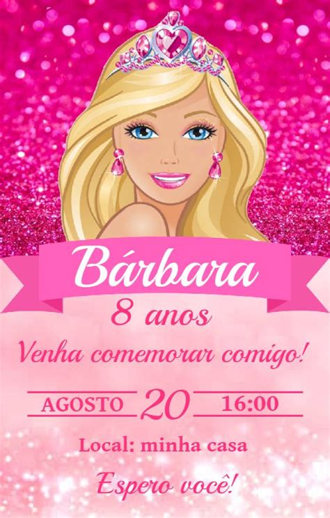 Convite Anivers Rio Barbie Anivers Rio Da Barbie Festa De