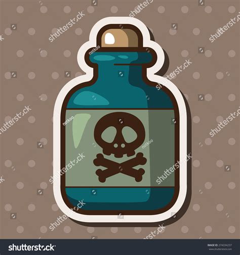 Toxic Chemicals Cartoon Sticker Icon Stock Illustration 274334237 | Shutterstock