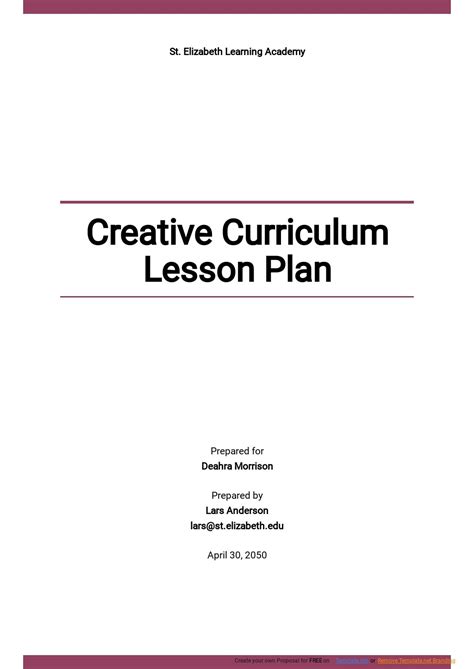 Curriculum Building Template