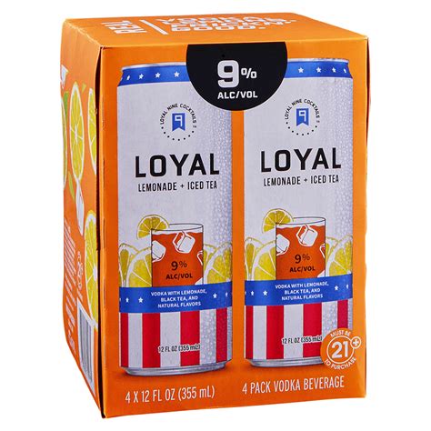 Loyal 9 Lemonade Iced Tea 4pk 355ml Cans Lisas Liquor Barn