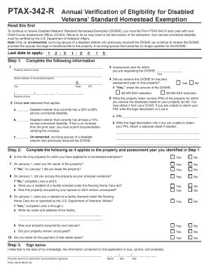 Fillable Online Co Madison Il PTAX 342 R Annual Verification Of