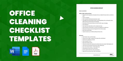 14 Office Cleaning Checklist Templates In Pdf Doc Commercial