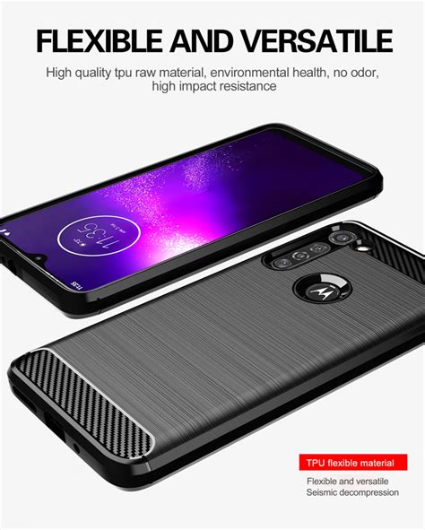 For Motorola Moto G8 Power Lite Case Slim Fit Carbon Fiber Shockproof