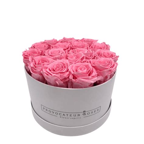 Caja Redonda De Rosas Preservadas Provocateur Roses