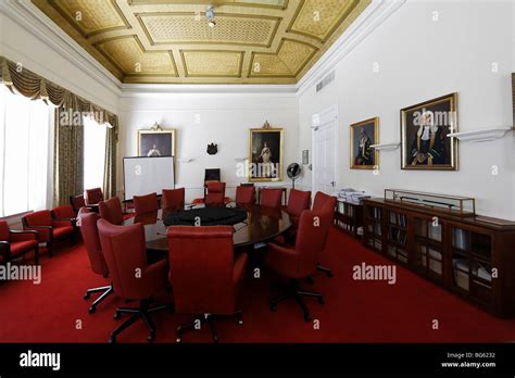 Chamber Room Of Bermudas Senate Cabinet Building Hamilton Stock