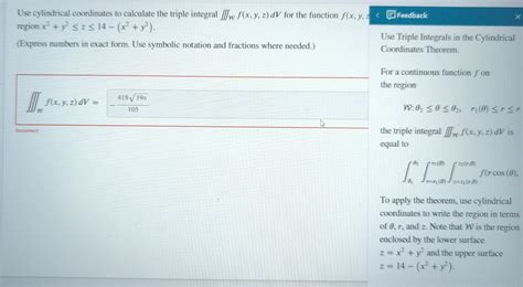 Solved Use Cylindrical Coordinates To Calculate The Triple Chegg