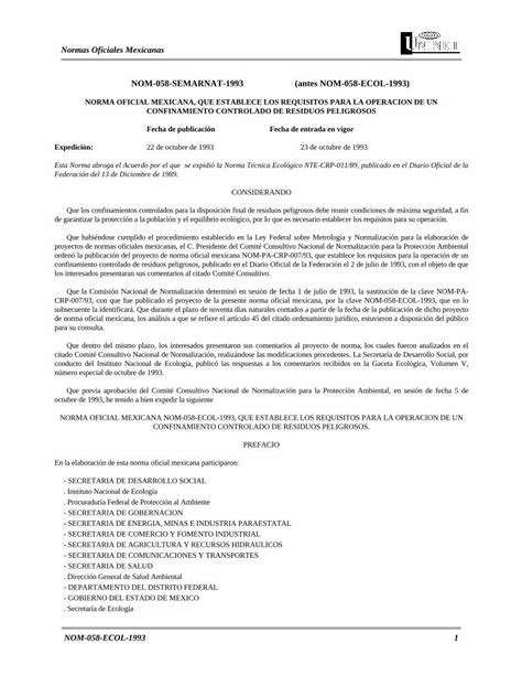 Pdf Norma Oficial Mexicana Que Establece Los Legismex Mty Itesm Mx