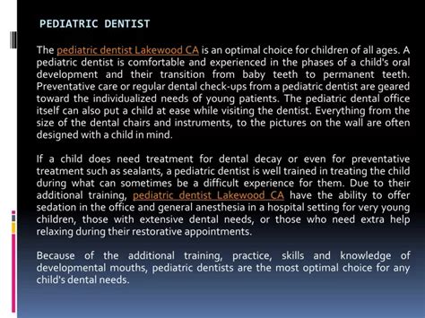 Ppt Pediatric Dentist Powerpoint Presentation Free Download Id