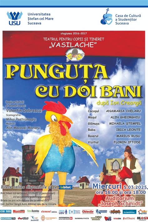 Bilete Suceava Teatru pentru copii Punguța cu doi bani 5 mar