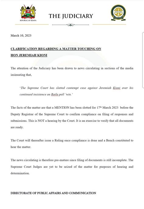 The Judiciary Kenya On Twitter