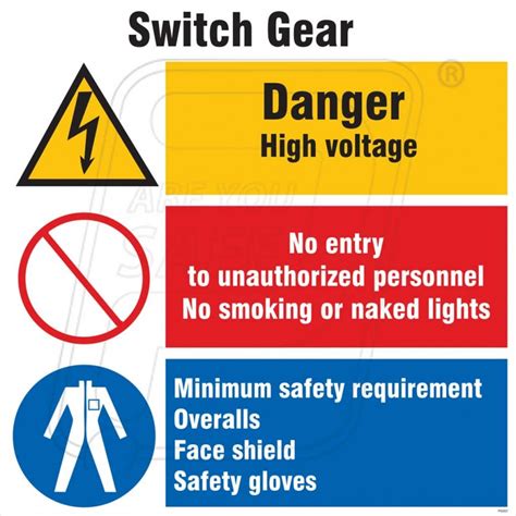 Switch Gear Space Identification Protector Firesafety