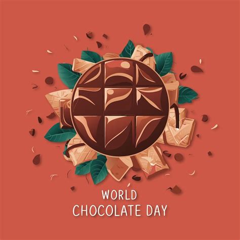 Premium Vector World Chocolate Day Poster Template