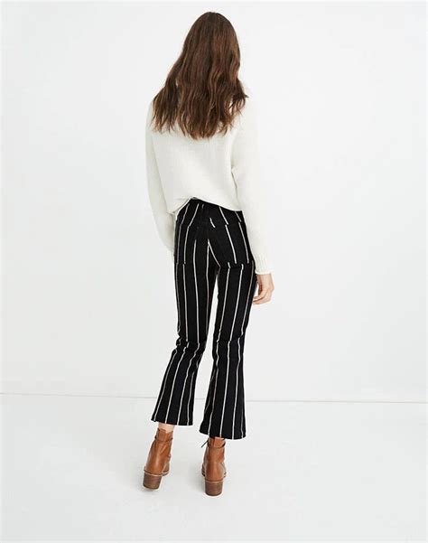 Cali Demi Boot Jeans In Elsie Stripe Madewell Tennis Shoes Outfit