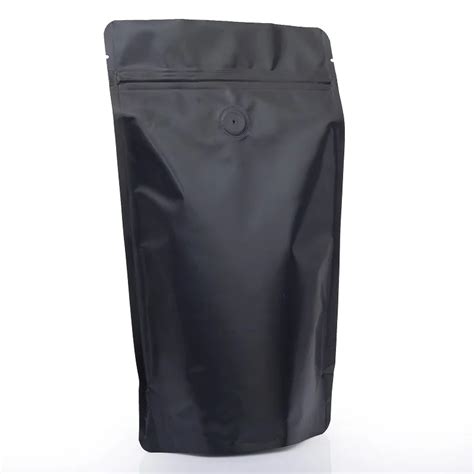 Doypack Bolsa De Aluminio Negro Mate Embalaje De Papel De Aluminio Con