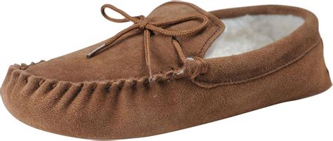 Nordvek Womens Sheepskin Moccasins Wool Lined Slippers