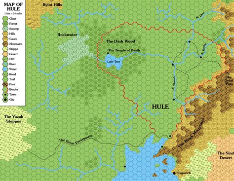 X5 Hule 24 Miles Per Hex Atlas Of Mystara