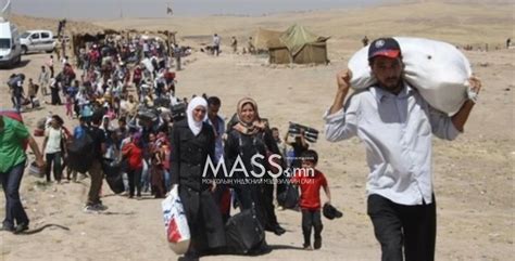 Сирийн дүрвэгсэд оны сүүлээр 4.1 сая хүрнэ