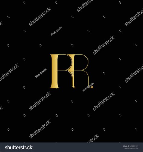 Elegant RR Letter Linked Monogram Logo Design Royalty Free Stock