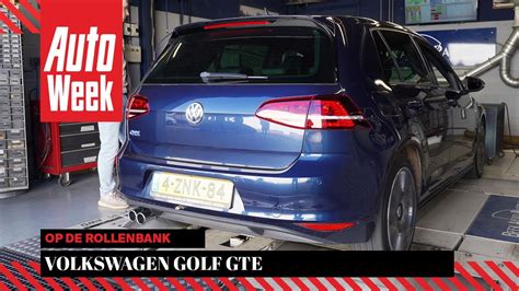 Volkswagen Golf Gte Op De Rollenbank Youtube