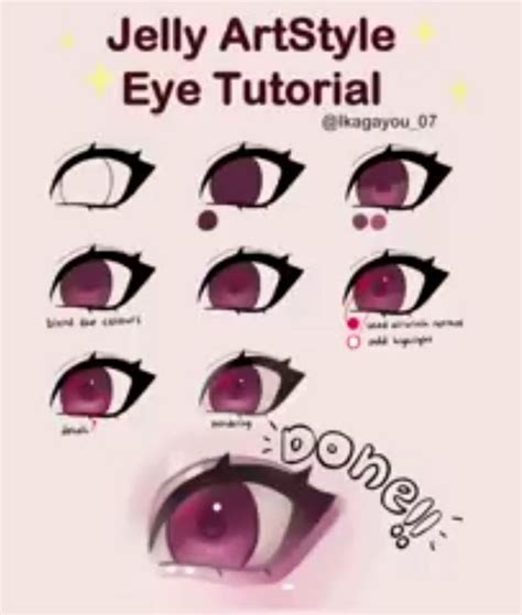 Jelly Artstyle Eye Tutorial Gambar Mata Anime Gambar Mata Cara