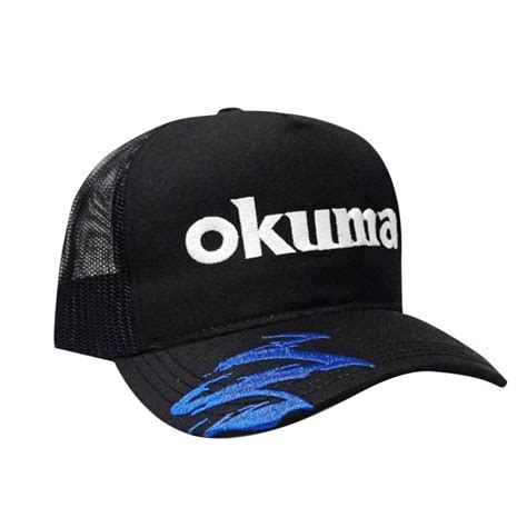 Gorra OKUMA BLACK COTTON TRUCKER MESH FISHING CAP Tienda De