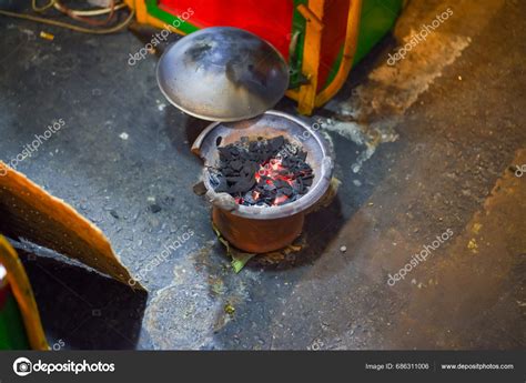 Traditional Charcoal Stove Making Traditional Food Night Street Food