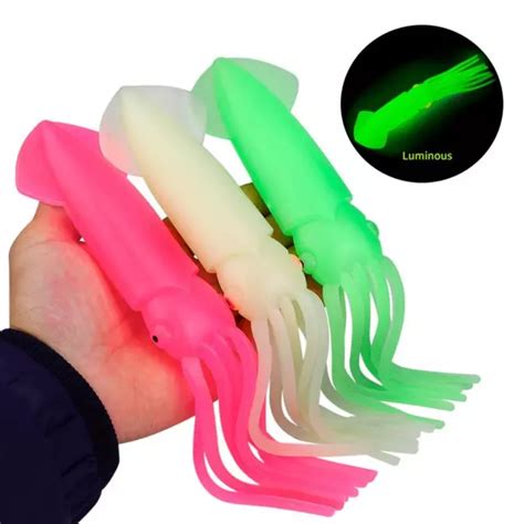 SOFT LUMINOUS OCTOPUS Squid Skirts Lure Silicone Tuna Skirted Squid