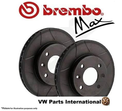 VW GOLF MK3 1 4 2 0 FRONT BREMBO MAX HIGH CARBON GROOVED PERFORMANCE