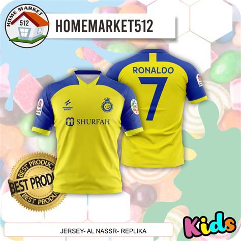 Jual Jersey Anak Kaos Jersey Bola Anak AL NASSR RONALDO Kaos Jersey