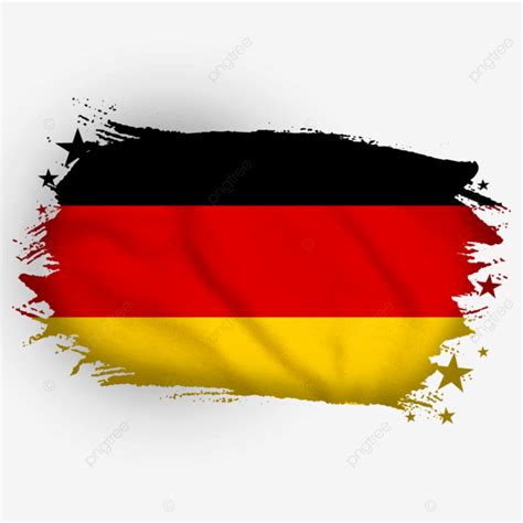 Germany Shining Flag With Watercolor Brush Flag World Cup