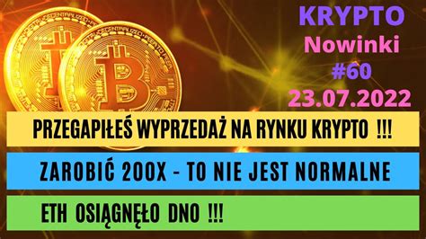 Krypto Nowinki Przegapi E Wyprzeda Na Rynku Krypto Zarobi