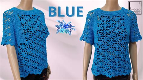 Maglia Top Down All Uncinetto Be Blue Youtube