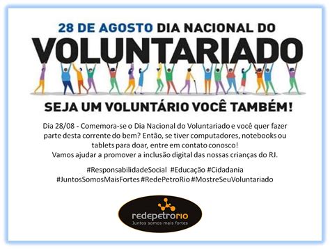 28 08 Dia Nacional Do Voluntariado Rede Petro RJ