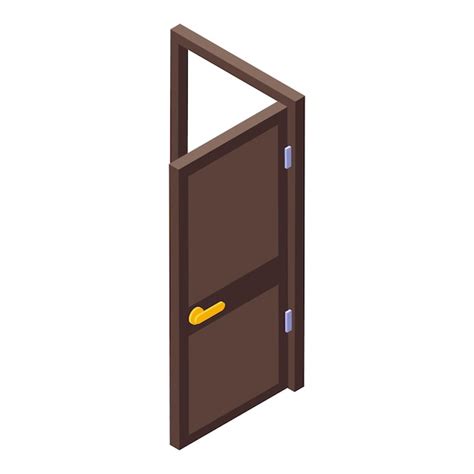 Icono De Puerta Abierta De Avance Isom Trico De Icono De Vector De