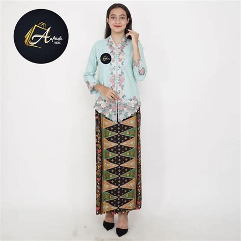 Jual Kebaya Encim Bordir Kebaya Rubiyah Kebaya Motif Bunga Bunga Kebaya