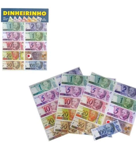 Dinheiro De Mentira Imprimir - Dinheirinho De Brinquedo Mini Dinheiro De Mentira 50 Notas - PMBI ...