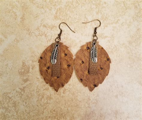 Faux Leather Earrings Etsy Leather Earrings Faux Leather