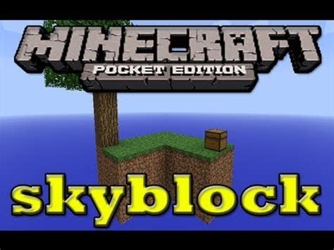 Minecraft Pocket Edition Skyblock Part Youtube